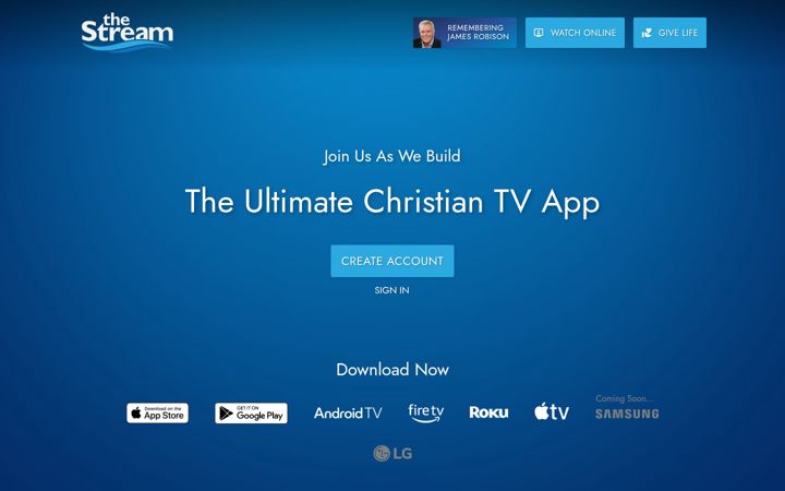 Screenshot of stream.org