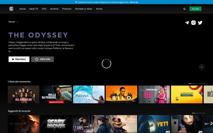 Screenshot of streaming-community.garden