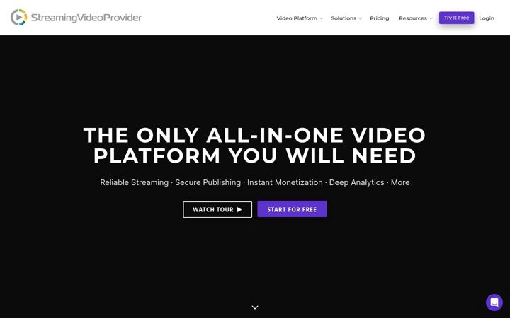 Screenshot of streamingvideoprovider.com