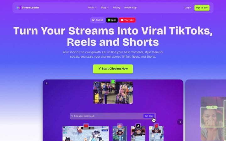 Screenshot of streamladder.com