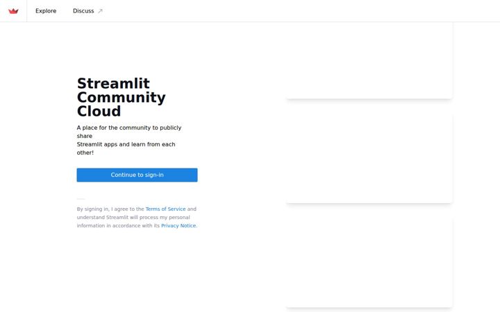 Snímek obrazovky streamlit.app