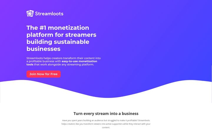 Screenshot of streamloots.com