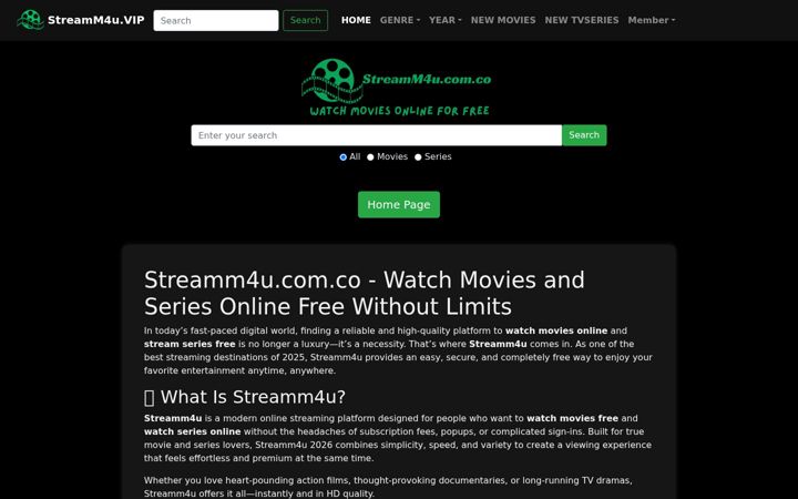 Screenshot of streamm4u.vip