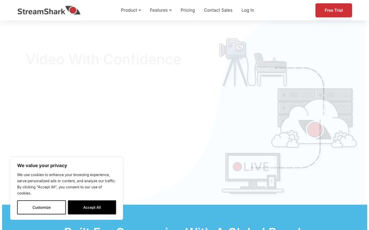 Screenshot of streamshark.io