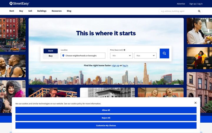 Screenshot of streeteasy.com