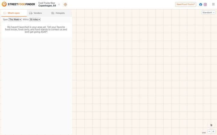Screenshot of streetfoodfinder.com