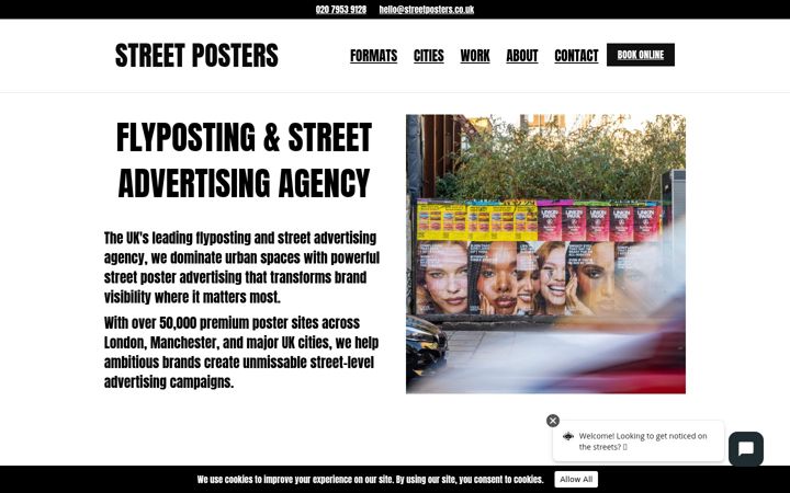 Captura de pantalla de streetposters.co.uk