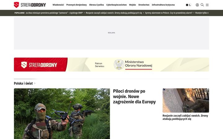 Zrzut ekranu strefaobrony.pl