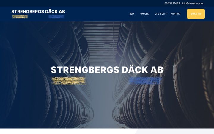 Zrzut ekranu strengbergs.se