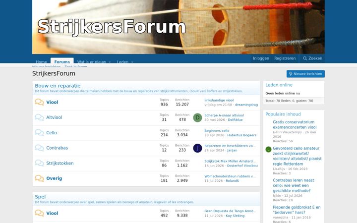Screenshot of strijkersforum.nl