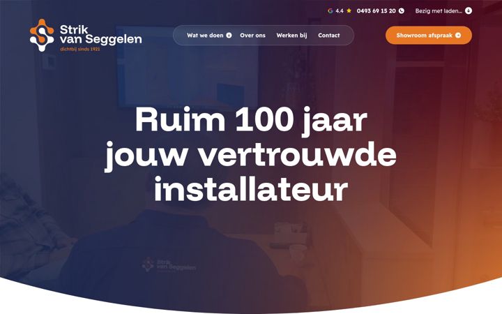 Screenshot of strik-vanseggelen.nl
