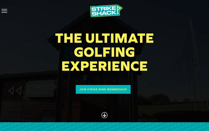 Screenshot of strikeshackgolf.com
