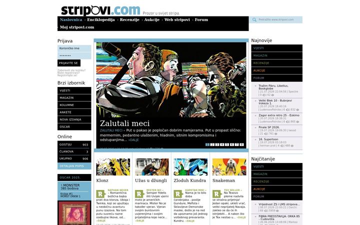 Snímek obrazovky stripovi.com