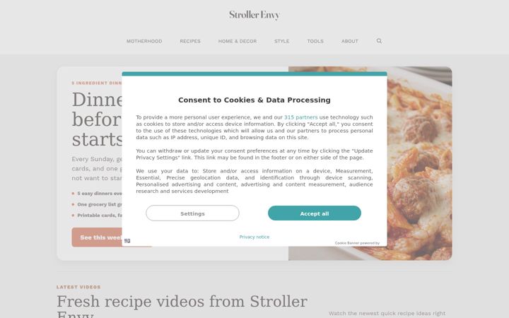 Screenshot of stroller-envy.com