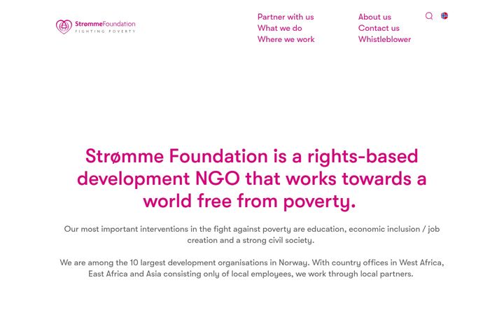 Screenshot of strommefoundation.org