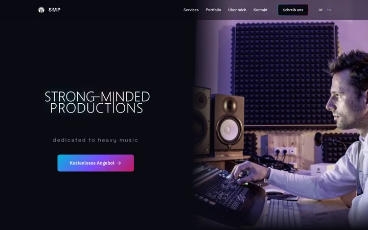 Screenshot di strongmindedproductions.com