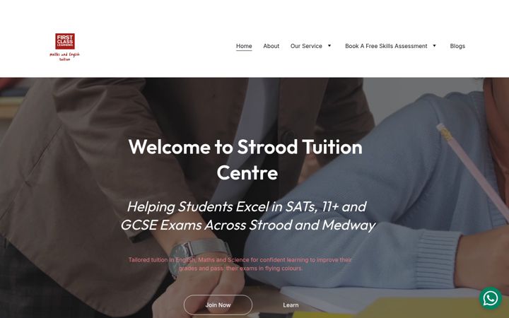 Snimka zaslona za stroodtuitioncentre.co.uk