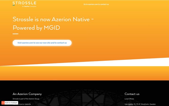 Screenshot of strossle.com