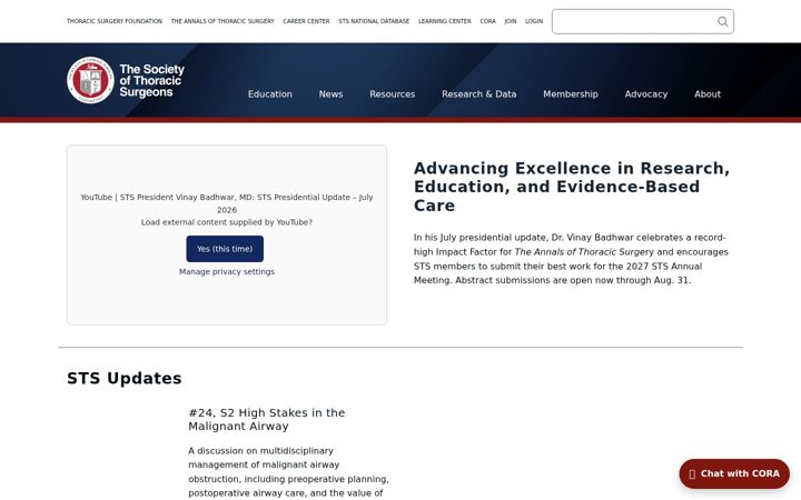 Screenshot of sts.org