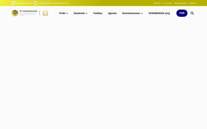 Screenshot of stt-wiworotomo.ac.id