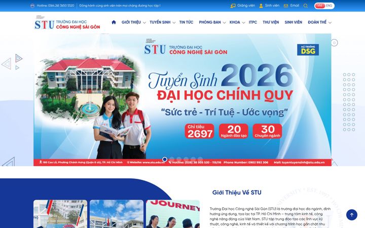 Screenshot of stu.edu.vn