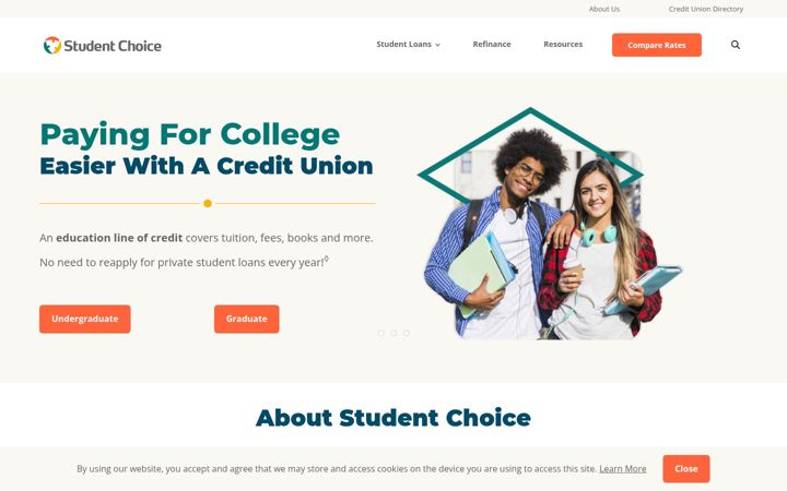 Screenshot of studentchoice.org