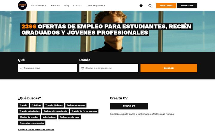 Screenshot of studentjob.es