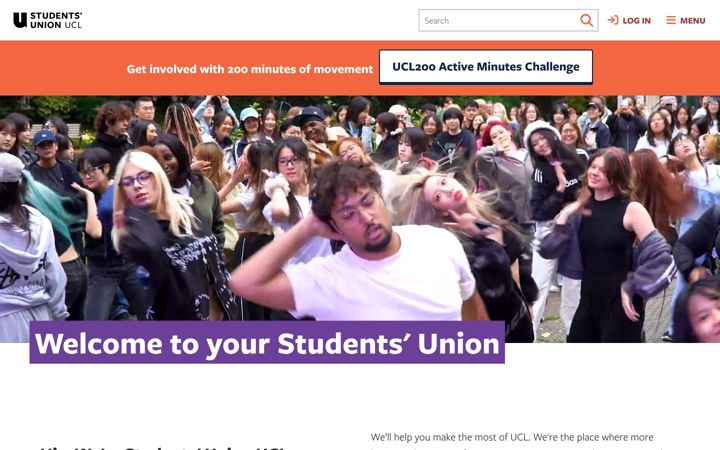Screenshot of studentsunionucl.org