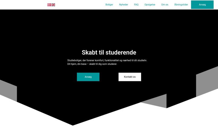 Screenshot of studieboligsyd.dk