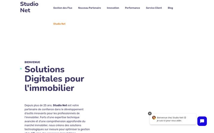 Screenshot stránky studio-net.fr