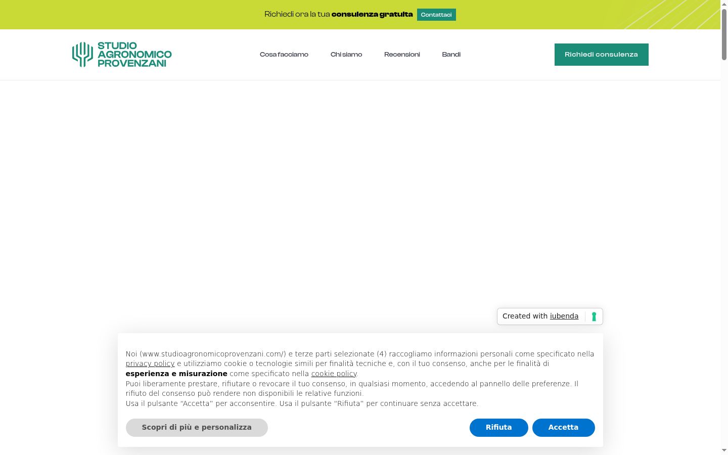 Snímek obrazovky baneru souhlasu zobrazeného před jakoukoli interakcí