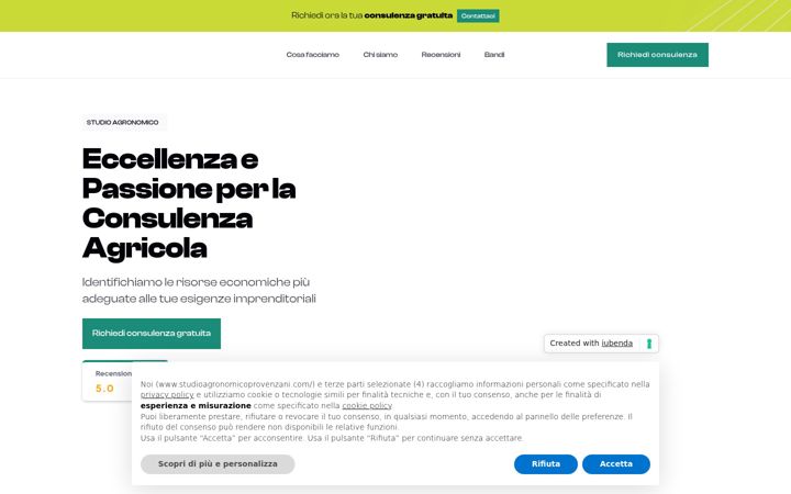 Screenshot of studioagronomicoprovenzani.com