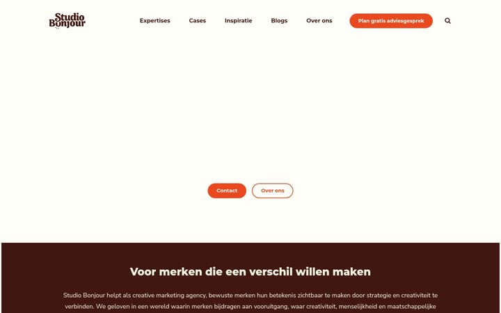 Snímek obrazovky studiobonjour.nl