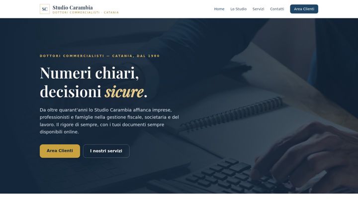 Skärmbild av studiocarambia.com