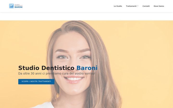 Screenshot von studiodentisticobaroni.it