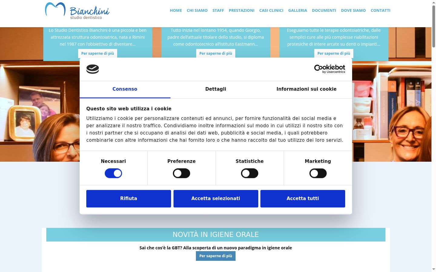 Capture d'écran de la bannière de consentement affichée avant toute interaction