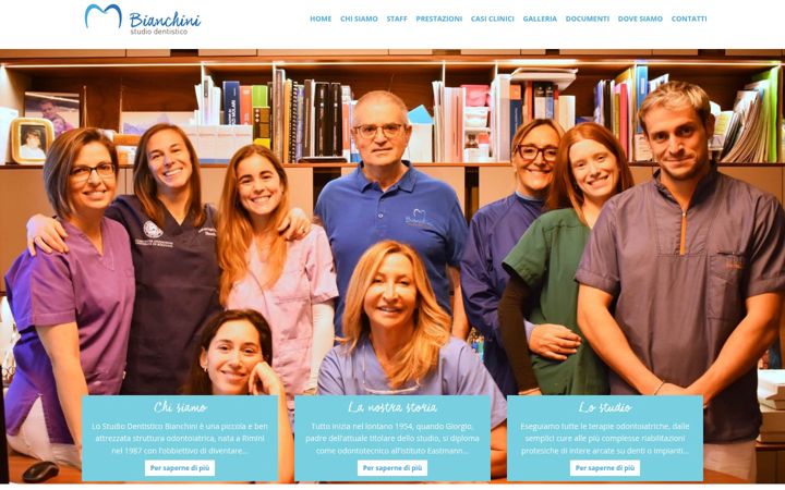Screenshot of studiodentisticobianchini.it