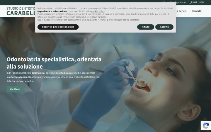 Screenshot of studiodentisticocarabelli.com