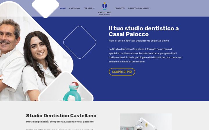 Screenshot of studiodentisticocastellano.com