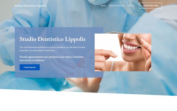 Screenshot von studiodentisticolippolis.it