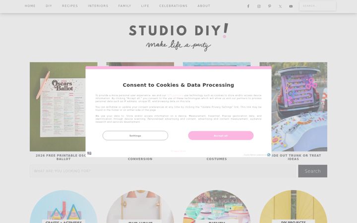 Skjermbilde av studiodiy.com