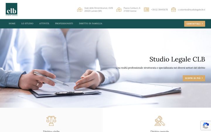 Screenshot of studiolegaleclb.it