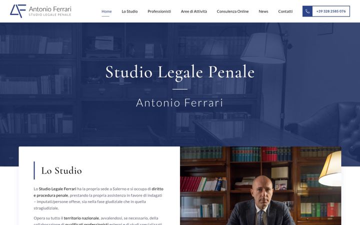 Skjermbilde av studiolegaleferrarisalerno.it