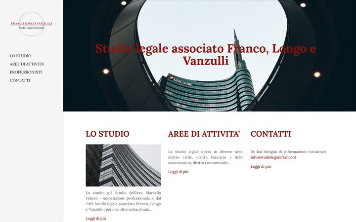 Ekraanipilt saidist studiolegalefranco.it