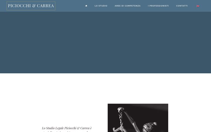 Screenshot of studiolegalepiciocchicarrea.it