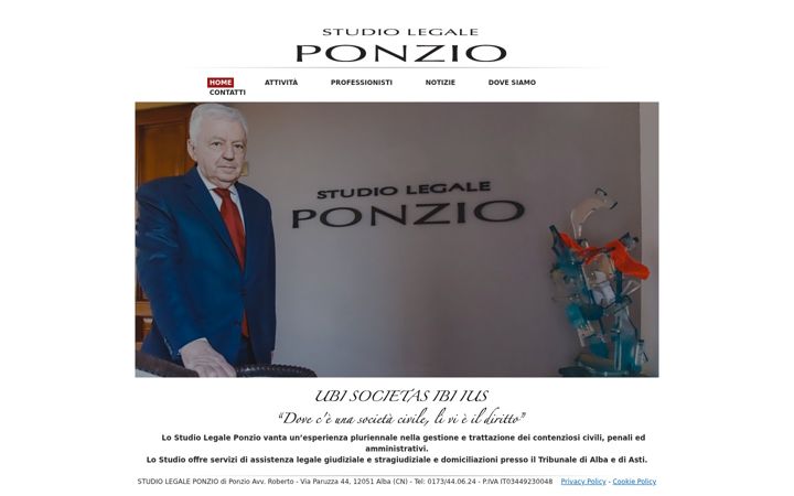 Екранна снимка на studiolegaleponzio.it