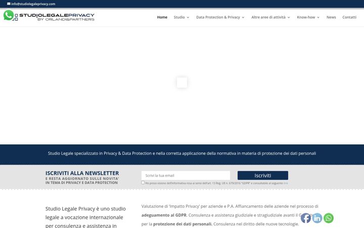 Screenshot of studiolegaleprivacy.com