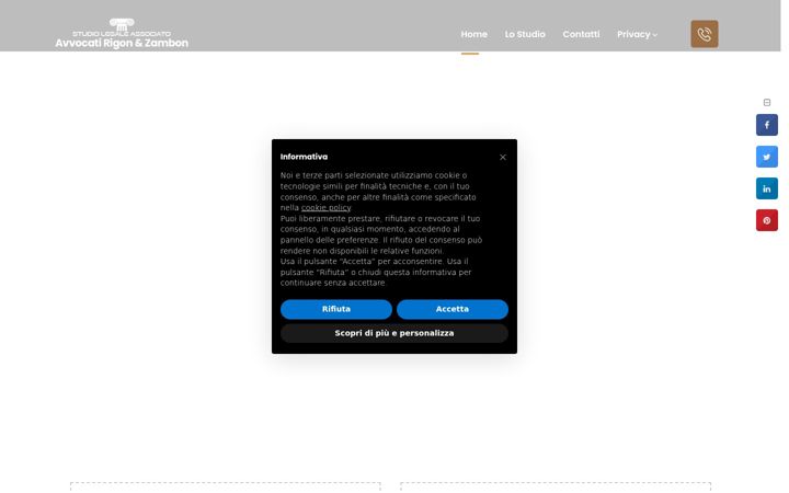 Screenshot of studiolegalerigonezambon.it
