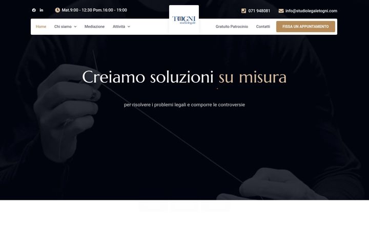 Snímek obrazovky studiolegaletogni.com