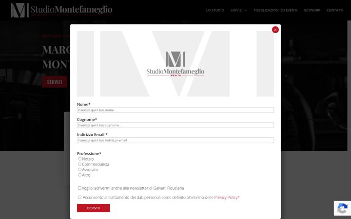 Snimka zaslona za studiomontefameglio.it